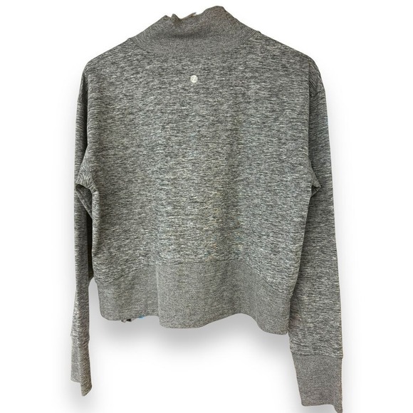 Zella Heather Gray Short Cropped Pullover Sweatshirt Size Small - Picture 4 of 10